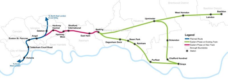 PHO:2016.03.24 - Map of proposed Crossrail 2 Eastern branch