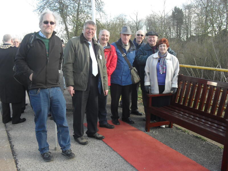 PHO:Lincs branch members at Brian Hastings bench unveiling