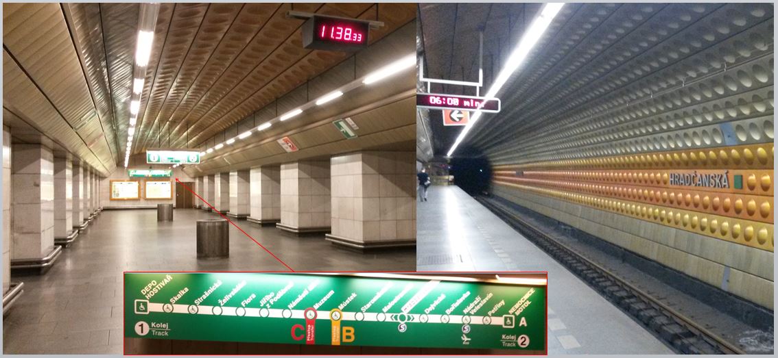 [Prague]Some of Prague's metro stations have minimal signage with platforms being very bare