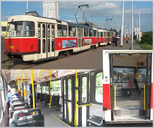 [Prague]Like many old trams, Prague's ones have high floors that are not accessible