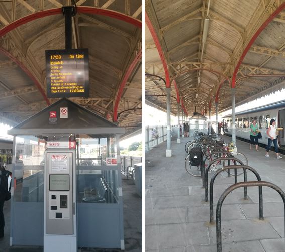 The massively truncated station at Felixstowe has all the basic facilities for an unstaffed station with everything apart from the noticeboards being placed under the canopy