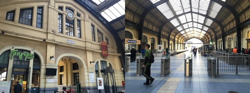 Restored 1869 Piraeus station at theend of the line. Bit a contrast to the modern system. Photos by Ian Brown for Railfuture