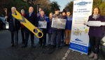 StARLink Convener Jane Ann Liston with others marking 50th anniversary of closure of St. Andrews rail link