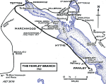Map of the Fawley branch from 1960