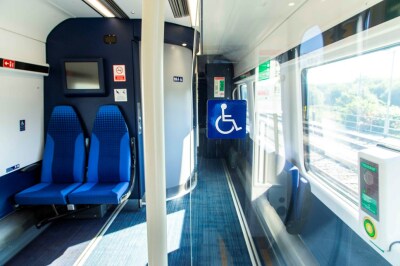 Well designed accessible train interior. Photo by Northern Rail