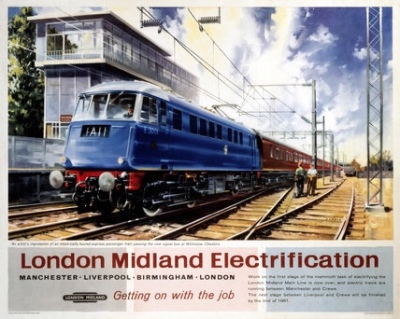 Getting on with the job. Electrification is key to rail's future.  Credit BR