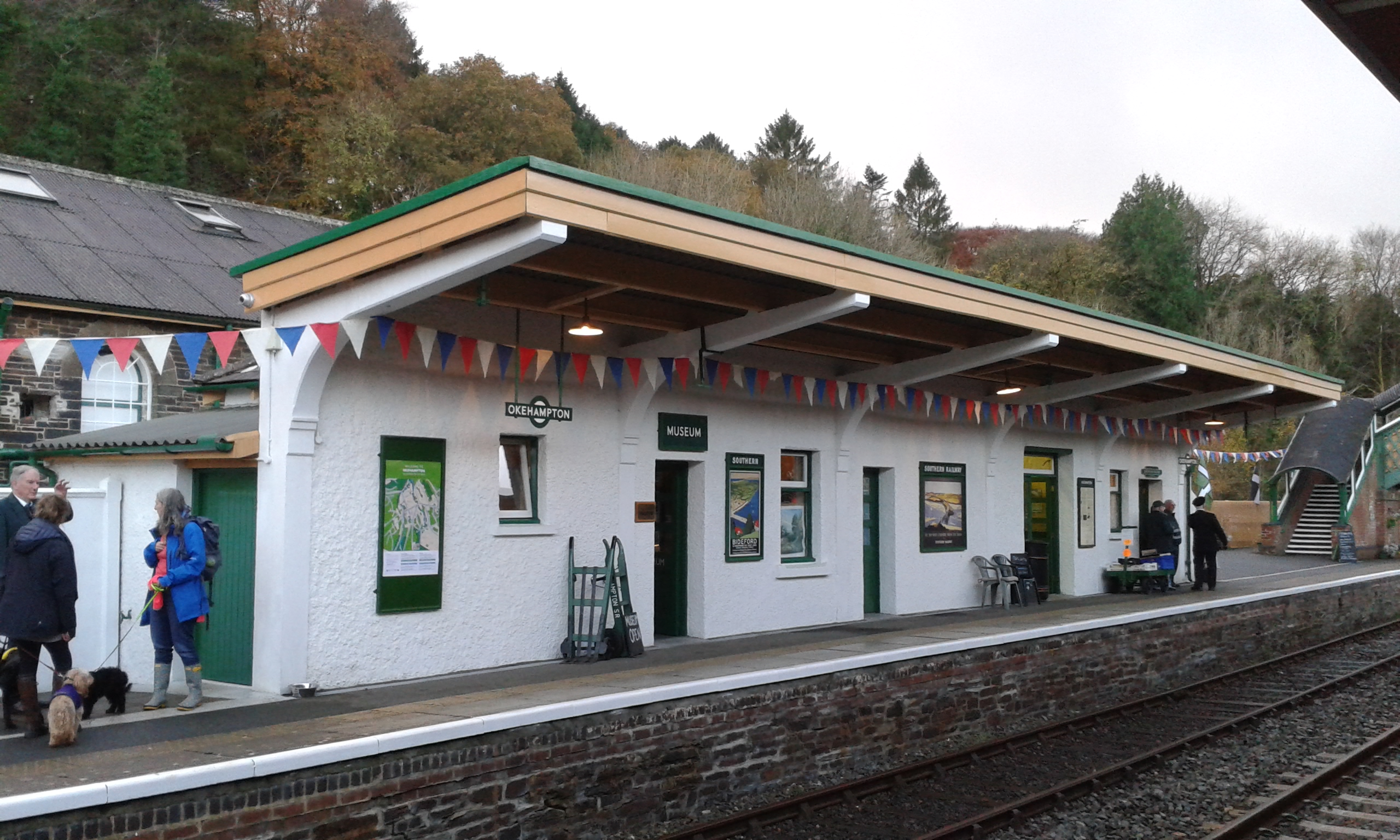 Okehampton Platform 2 and building used by the Dartmoor Railway Association