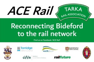 GPH:ACE Rail banner - Tarka Rail Association and principal backers