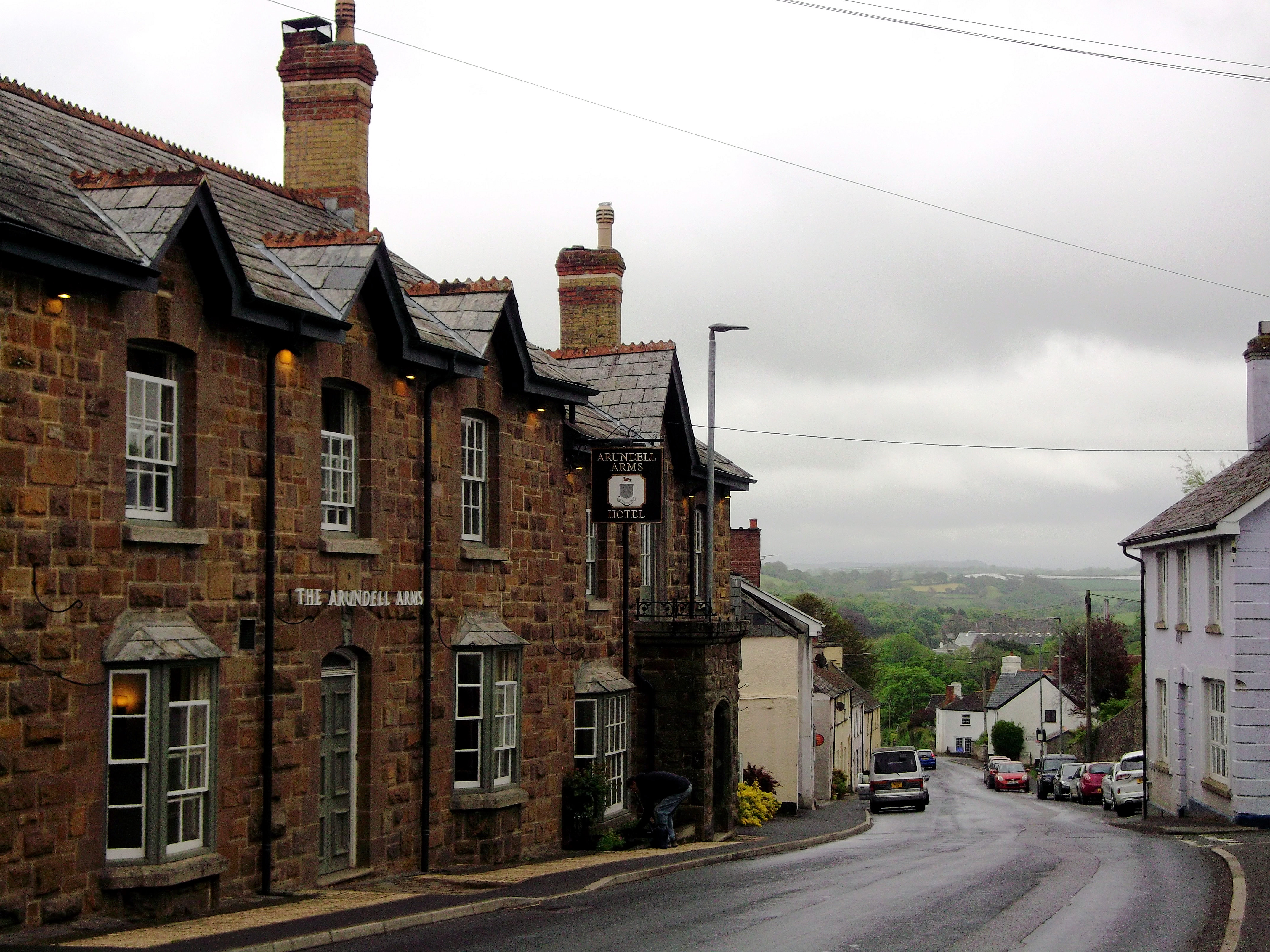 Lifton from the Arundell Arms viewed eastward