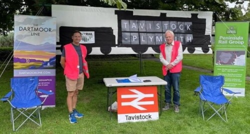 PHO:2023.07.29 - TavyRail & Peninsula Rail Group stall at EcoFest, Tavistock