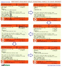 Scan of six 'split tickets' for a single rail journey shows the ridiculous lengths that one can go to in order to save money - why is the fare system so complicated and illogical?